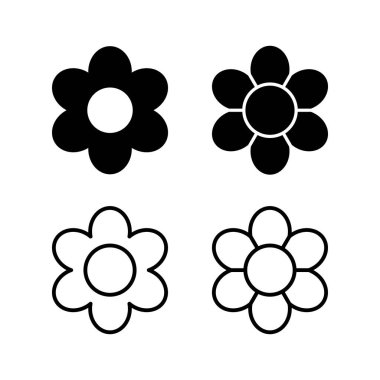 Çiçek ikonu vektörü. Çiçek ikonu. çiçek logosu