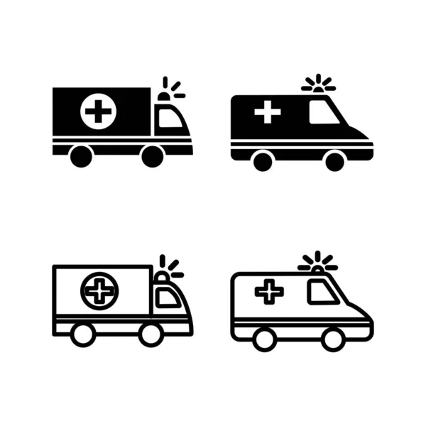 Ambulansikonvektorn Ambulans Bil Ikon — Stock vektor