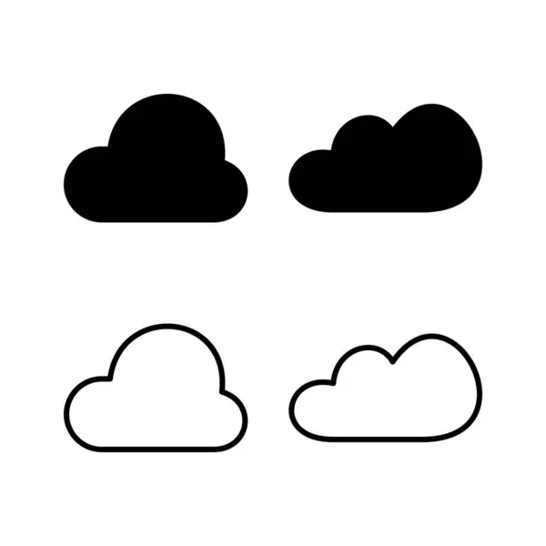 Вектор Значка Облака Облачные Данные Облачные Услуги — стоковый вектор