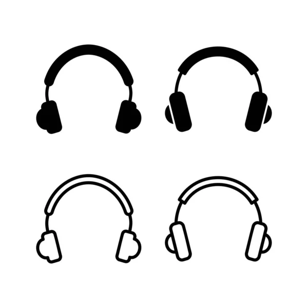 Hörlursikonvektorn Hörlurar Hörlurar Ikonen Headset — Stock vektor