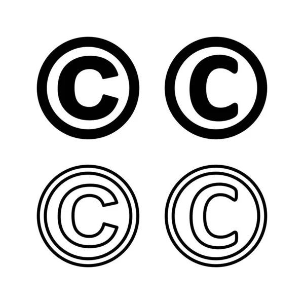 Vektor Ikon Copyright Symbol Autorského Práva Royalty Free Stock Vektory