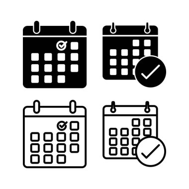 Takvim simgesi vektörü. Takvim sembolü