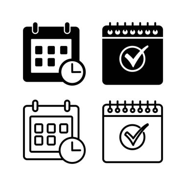 Takvim simgesi vektörü. Takvim sembolü