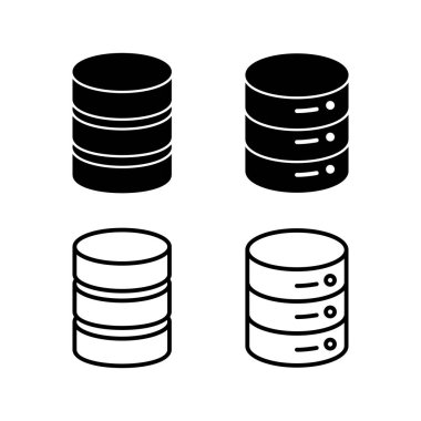 Veritabanı simge vektörü. sunucu simgesi. depolama