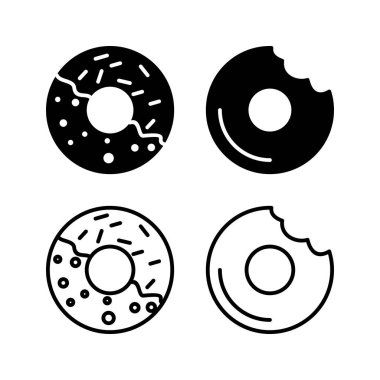 Çörek ikonu vektörü. Çörek ikonu. donut logosu