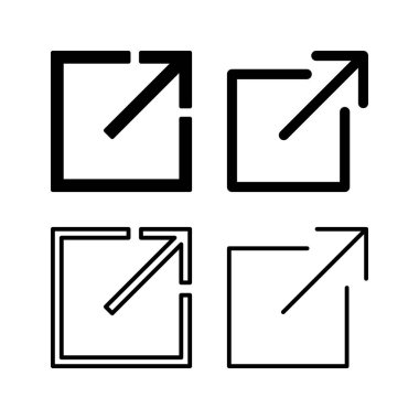 Dış bağlantı simgesi vektörü. Hiper bağlantı zinciri sembolü. İndir, paylaş,