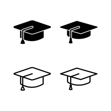 Eğitim ikonu vektörü. mezuniyet kapsülü vektörü