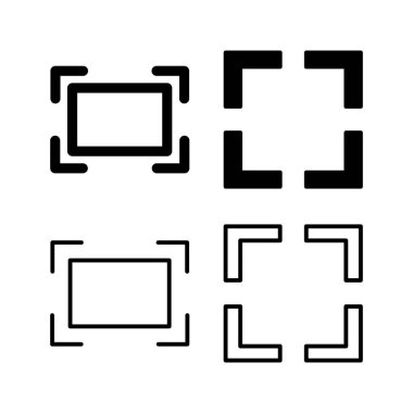 Tam ekran simge vektörü. tam ekran simgesini genişlet