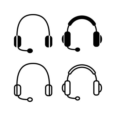 Kulaklık ikonu vektörü. Kulaklık ikonu. kulaklık