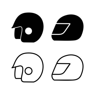 Kask simgesi vektörü. güvenlik başlığı simgesi