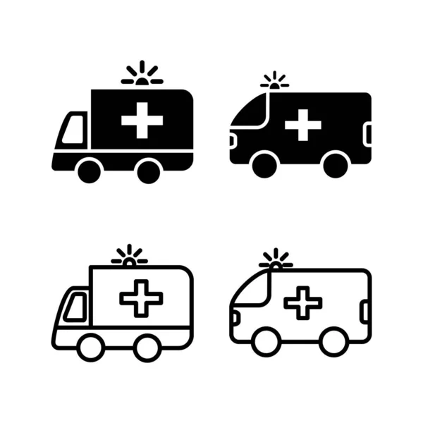 Ambulans Simgesi Vektörü Ambulans Arabası Simgesi — Stok Vektör