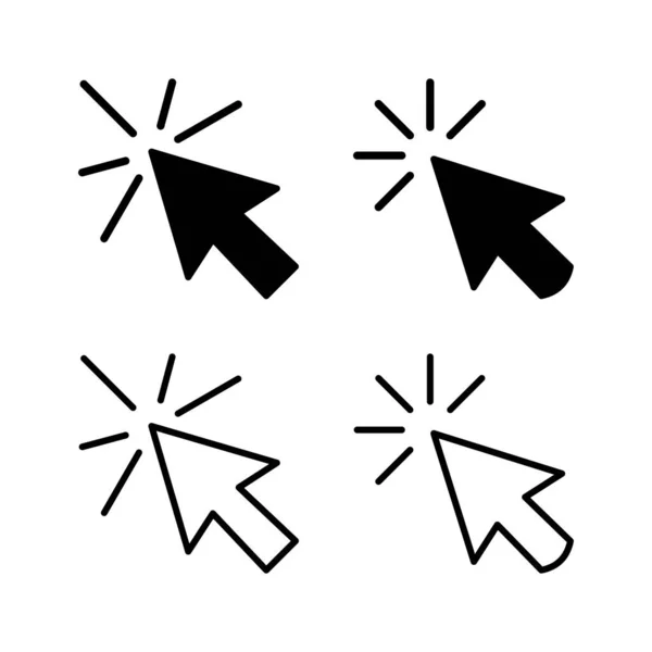 Klicken Sie Auf Icon Vektor Cursor Symbol Vektor Zeiger Zeichen — Stockvektor