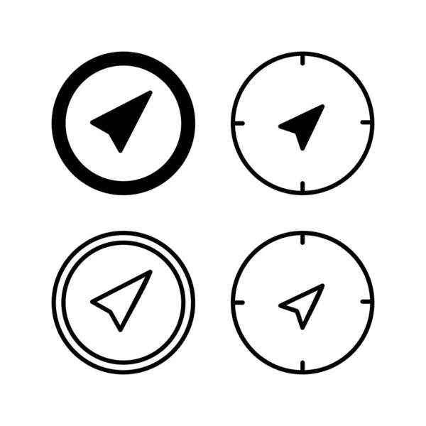 Boussole Icône Vecteur Icône Navigation — Image vectorielle