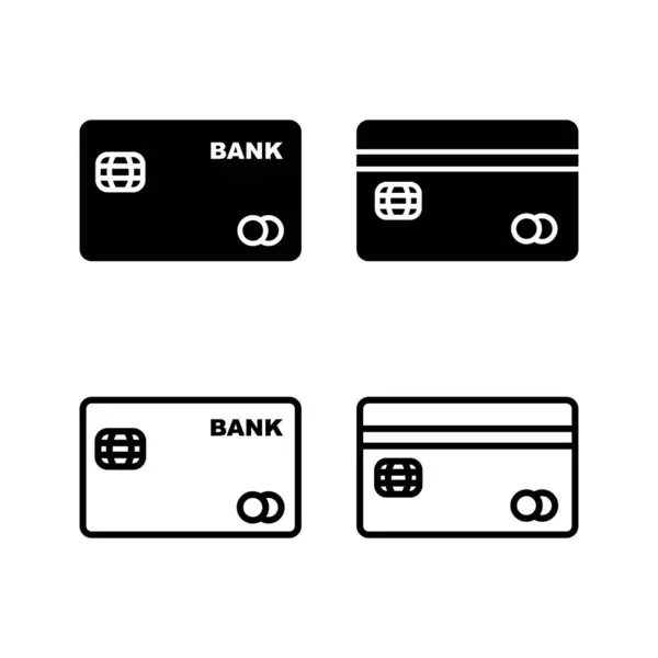 Wektor Ikony Karty Kredytowej Ikona Płatności Ikona Płatności Debetowej — Wektor stockowy