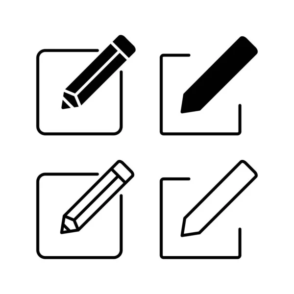 Symbolvektor Bearbeiten Zeichen Und Symbol Des Dokuments Bearbeiten Bleistift — Stockvektor