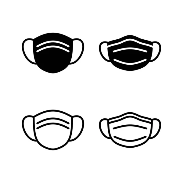 Vetor Ícone Máscara Facial Ícone Máscara Facial Médica — Vetor de Stock