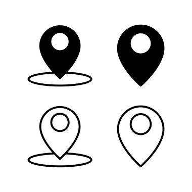 Adres simgesi vektörü. konum simgesi. Adres sembolü pin