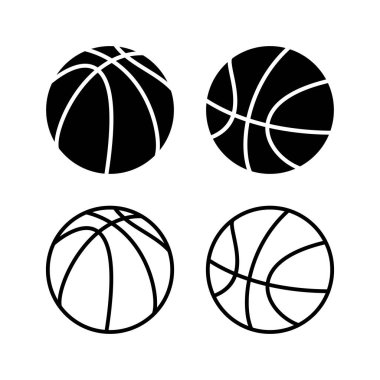 Basketbol ikonu vektörü. Basketbol logo vektör simgesi