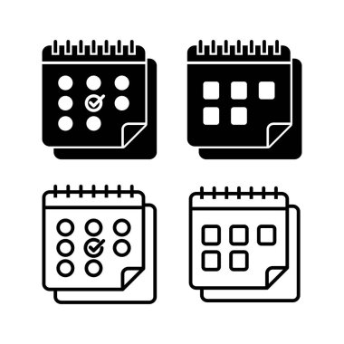 Takvim simgesi vektörü. Takvim sembolü