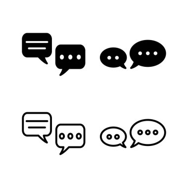 Sohbet ikonu vektörü. Sohbet Simgesi modayı izole etti. Konuşma balonu sembolü