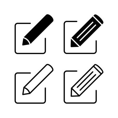 Simge vektörünü düzenle. Belge imza ve sembolünü düzenle. kalem