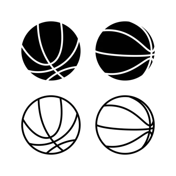 Icono Del Baloncesto Vector Logo Baloncesto Vector Icono — Archivo Imágenes Vectoriales