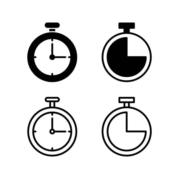 Icône Horloge Vecteur Icône Temporelle Icône Horloge Dans Style Plat — Image vectorielle