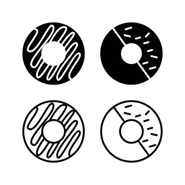 Vetor Ícone Donut Ícone Donut Logotipo Donut —  Vetores de Stock