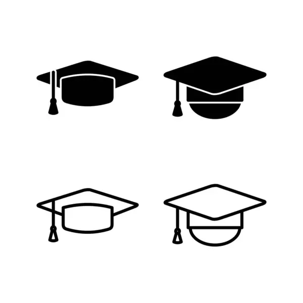 教育图标向量 毕业帽图标向量 — 图库矢量图片