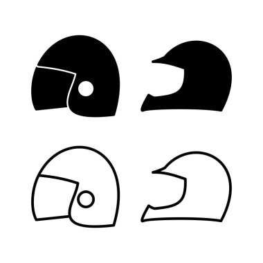 Kask simgesi vektörü. güvenlik başlığı simgesi