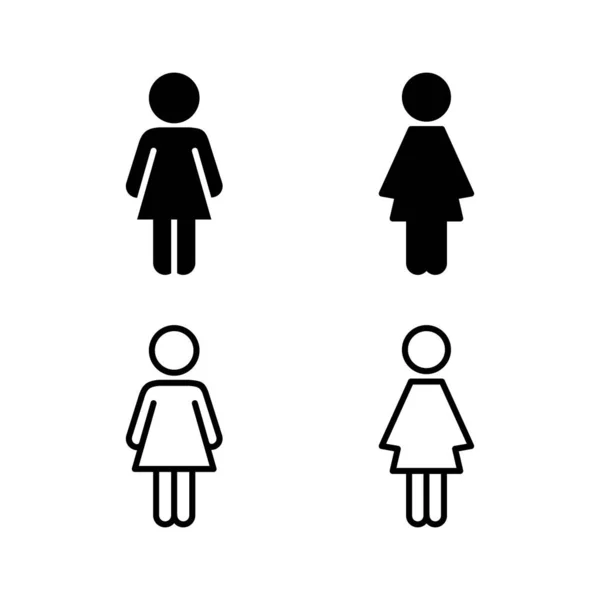 女性图标向量 厕所图标 卫生间的标志 — 图库矢量图片