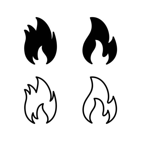Feuer Symbol Vektor Feuerflamme Symbol — Stockvektor