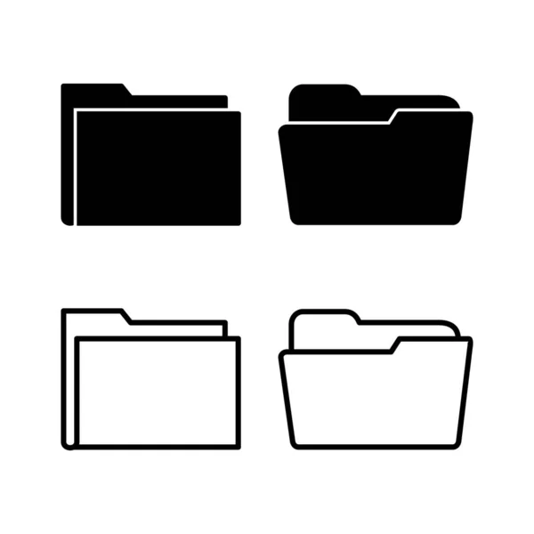 Folder Icon Vector Document Folder Icon — Stock Vector