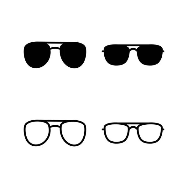 Vettore Icona Occhiali Icona Degli Occhiali Vista Occhiali Sole — Vettoriale Stock