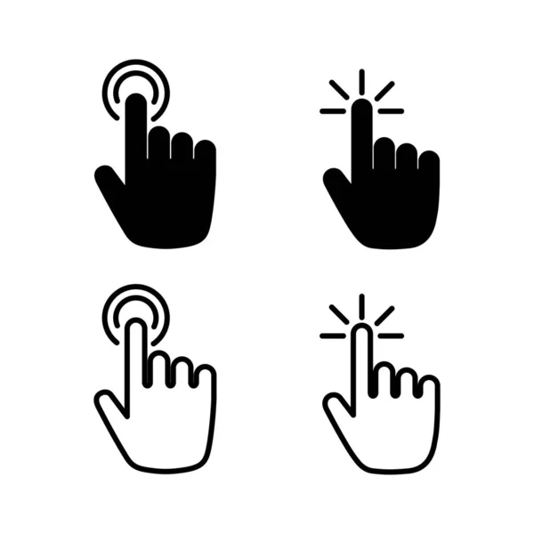 Hånd Klik Ikon Vektor Klikke Finger Ikon Markørikon – Stock-vektor
