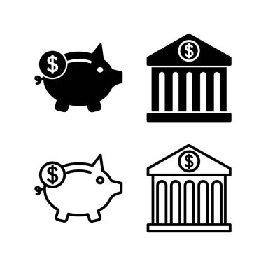 Banka simgesi vektörü. banka simgesi simgesi
