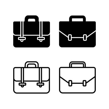 Evrak çantası ikon vektörü. Portföy vektör simgesi. bavul simgesi