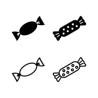 Şeker ikonu vektörü. Şeker vektörü simgesi