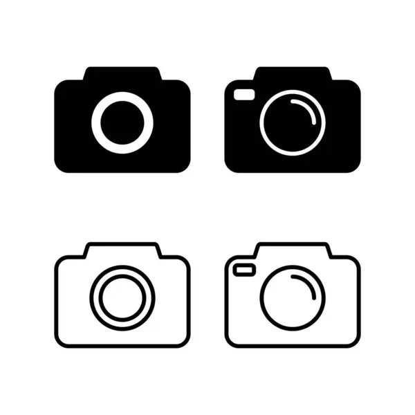 유행하는 모양의 카메라가 카메라 사이트 디자인 — 스톡 벡터