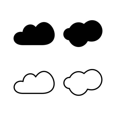 Bulut simgesi vektörü. Bulut verisi bulut hizmetleri