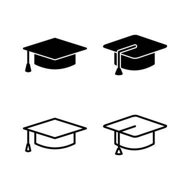 Eğitim ikonu vektörü. mezuniyet kapsülü vektörü