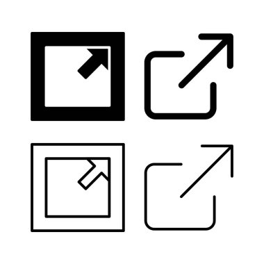 Dış bağlantı simgesi vektörü. Hiper bağlantı zinciri sembolü. İndir, paylaş,