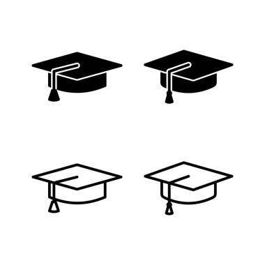 Eğitim ikonu vektörü. mezuniyet kapsülü vektörü