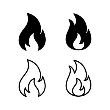 Simge vektörünü ateşle. ateş alev simgesi