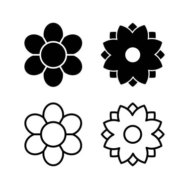 Çiçek ikonu vektörü. Çiçek ikonu. çiçek logosu