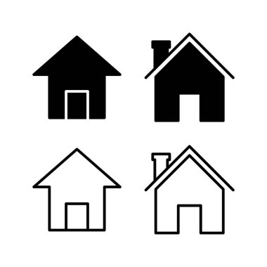 Ev simgesi vektörü. Ev vektörü simgesi