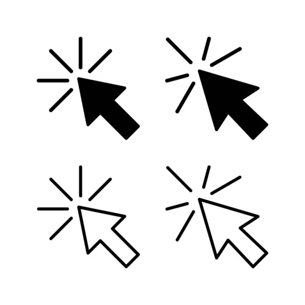 Klicken Sie Auf Icon Vektor Cursor Symbol Vektor Zeiger Zeichen — Stockvektor