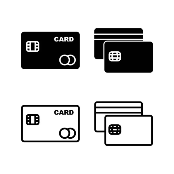 Vetor Ícone Cartão Crédito Ícone Pagamento Ícone Pagamento Débito — Vetor de Stock