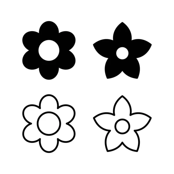 Vecteur Icône Fleur Icône Florale Logo Fleur — Image vectorielle