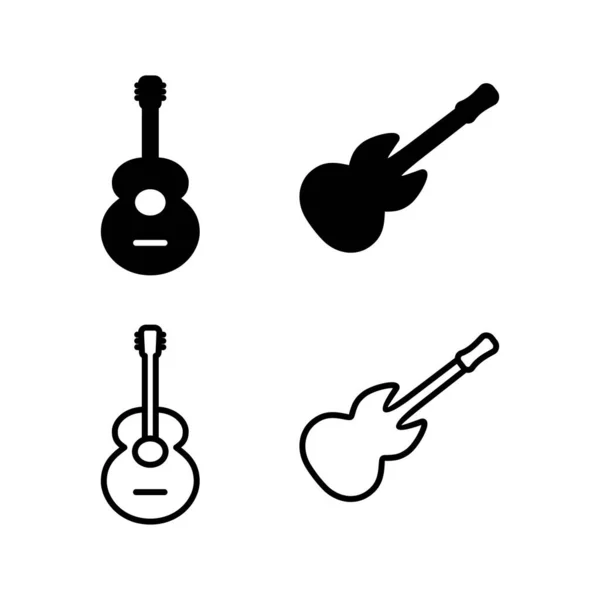 Εικονίδιο Κιθάρας Διάνυσμα Σύμβολο Μουσικού Οργάνου — Διανυσματικό Αρχείο